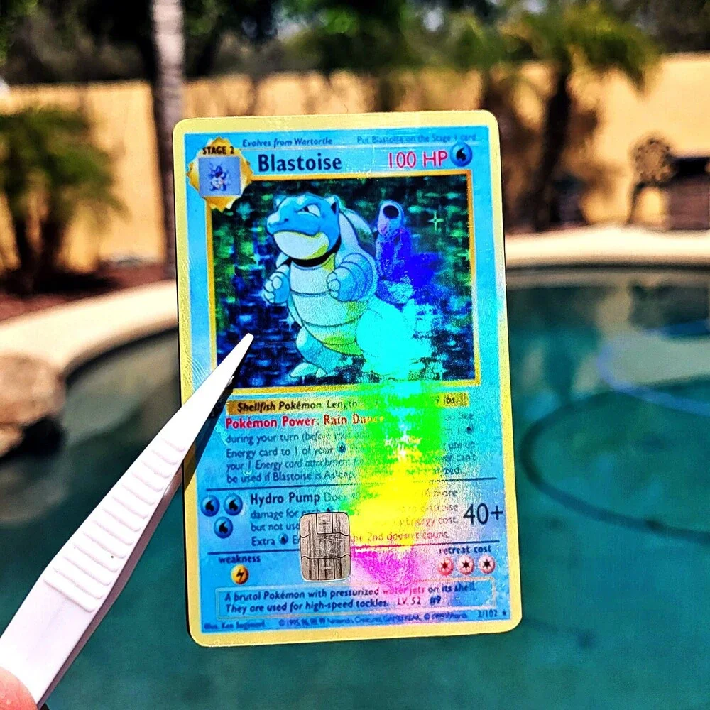 Card Skin Blastoise Pokemon Base Set Trading Card Game Credit Card Sticker Deca - Picture 9 of 15